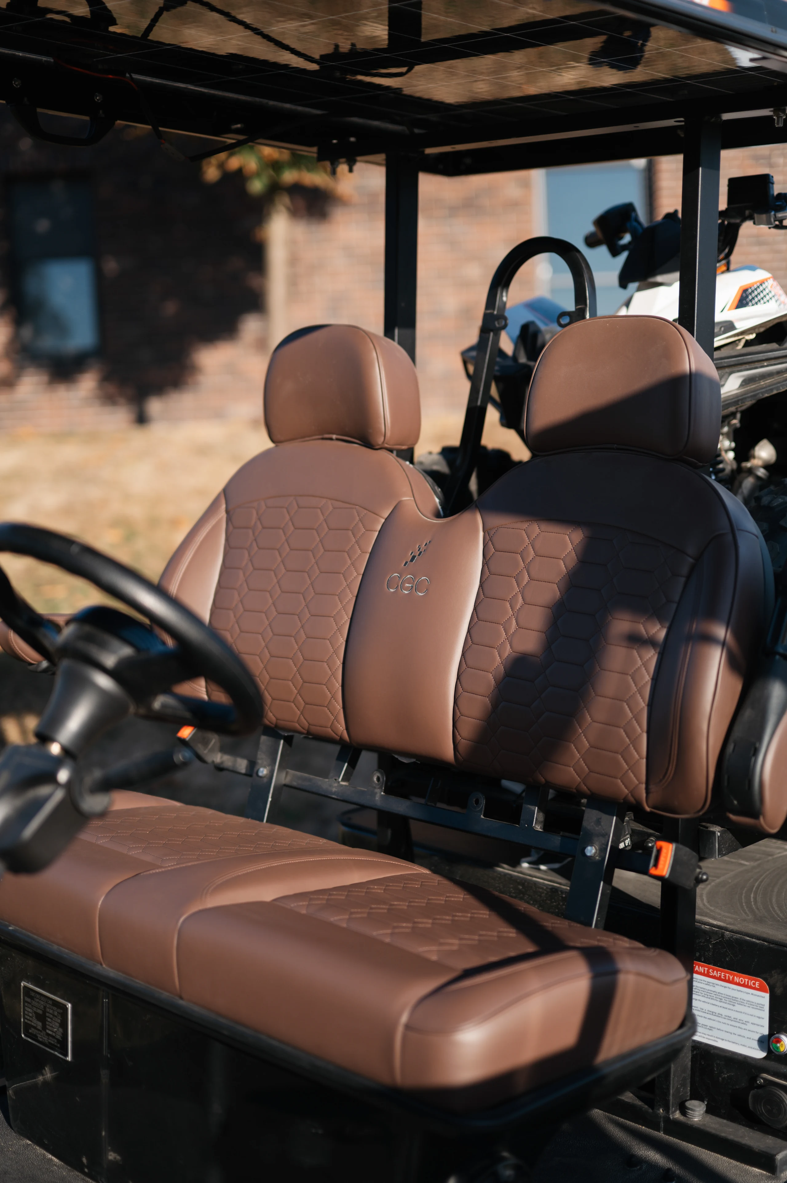 Seats in a brown shade