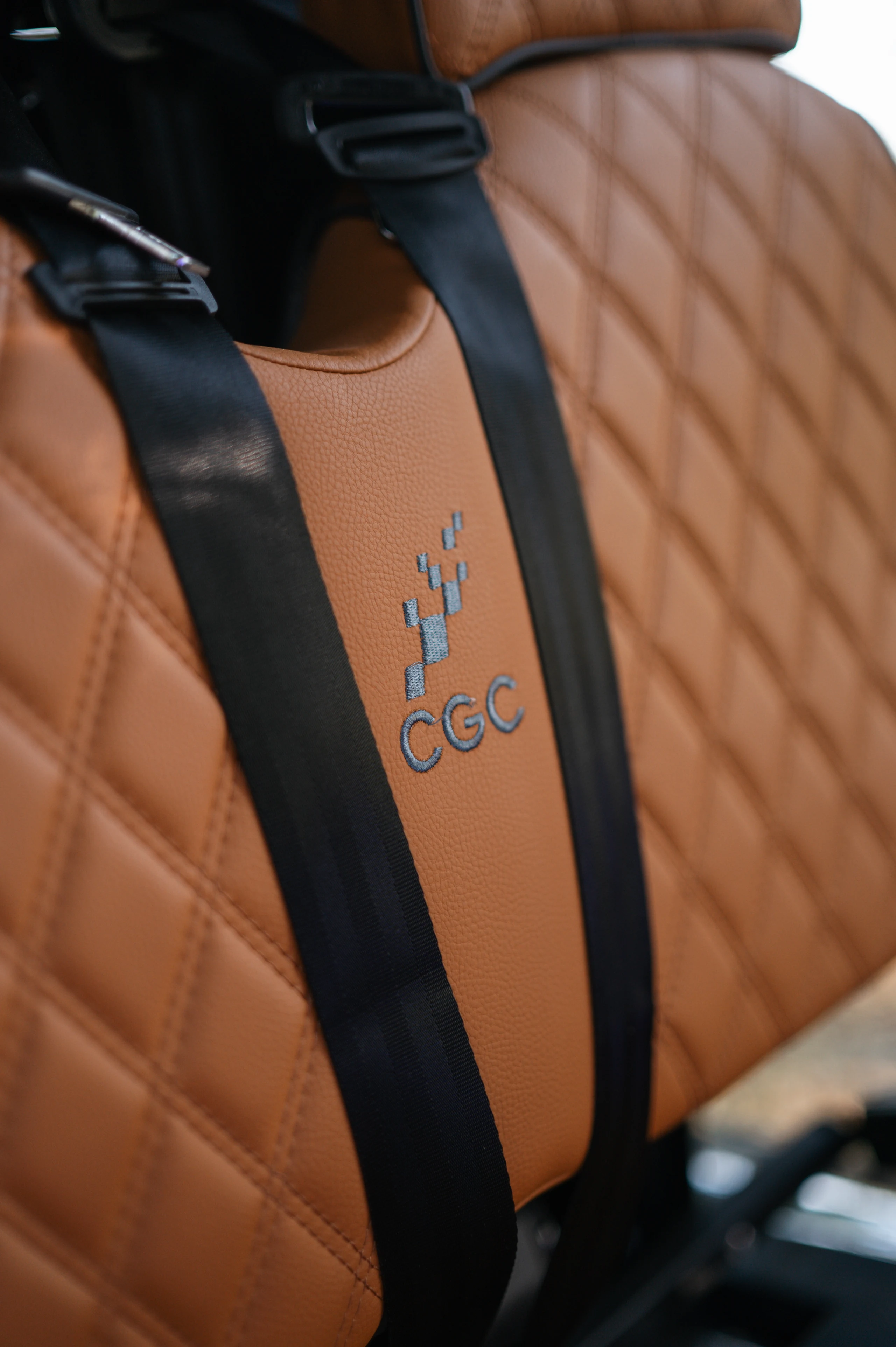 Stitching and CGC signature on the backrest
