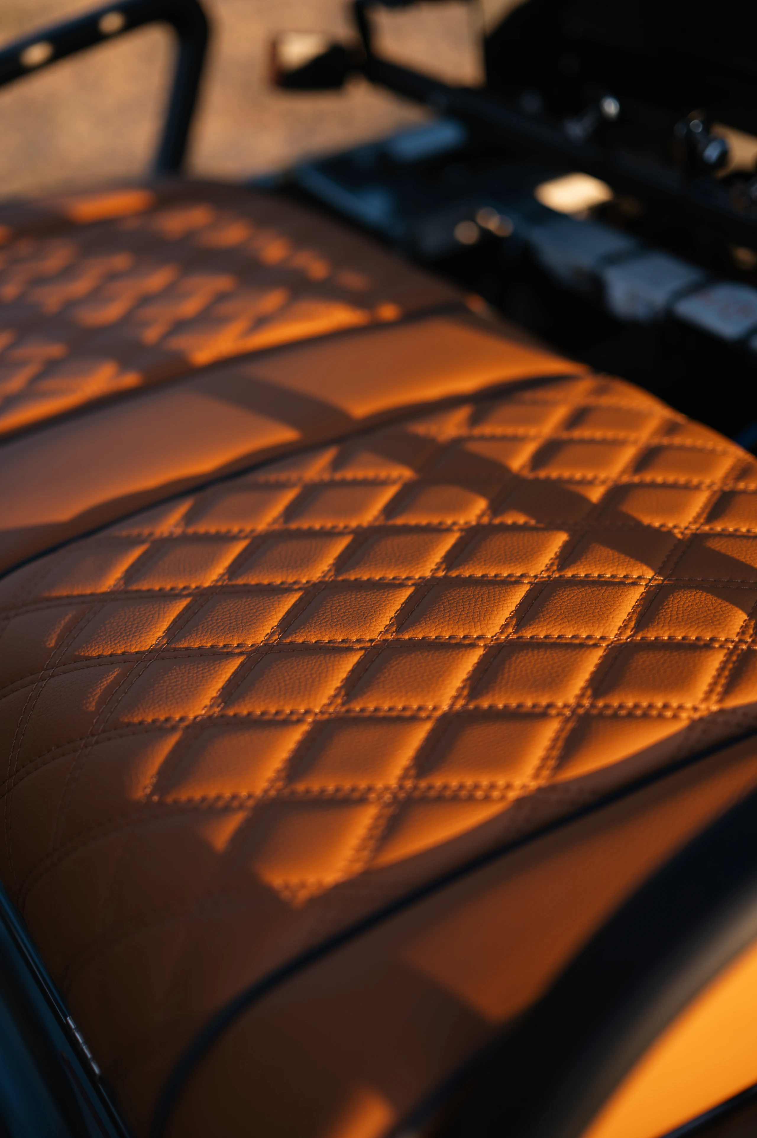 Upholstery texture and stitching